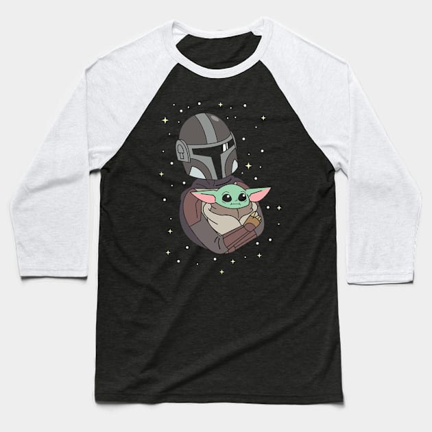 Space baby Baseball T-Shirt by Alien cat